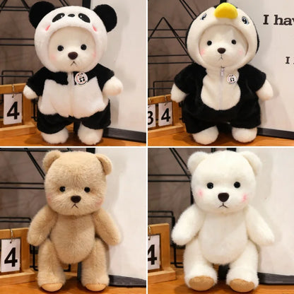 30cm Handmade Cotton Stuffed Jointed Teddy Bear