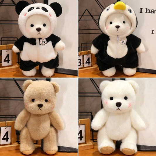30cm Handmade Cotton Stuffed Jointed Teddy Bear